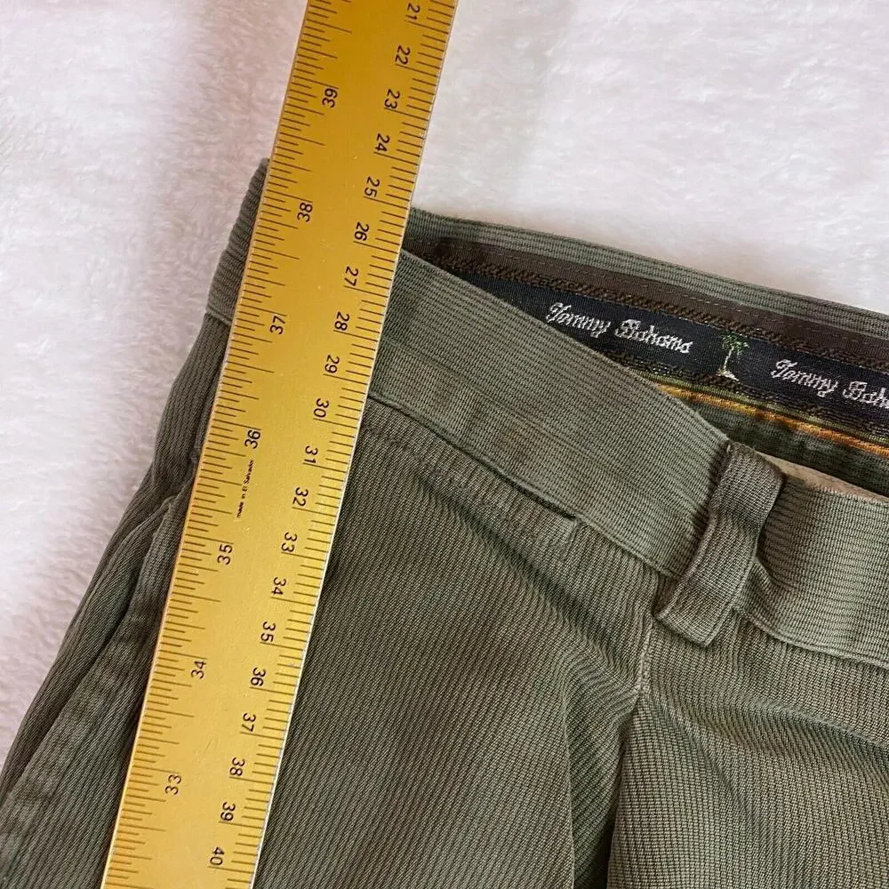 Tommy Bahama Pants Mens 40 x 30 Green‎ Corduroy Adult Silk Blend
